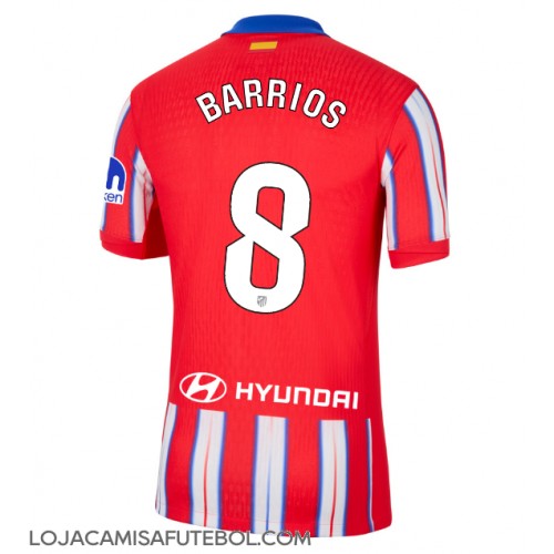 Camisa de Futebol Atletico Madrid Pablo Barrios #8 Equipamento Principal 2024-25 Manga Curta